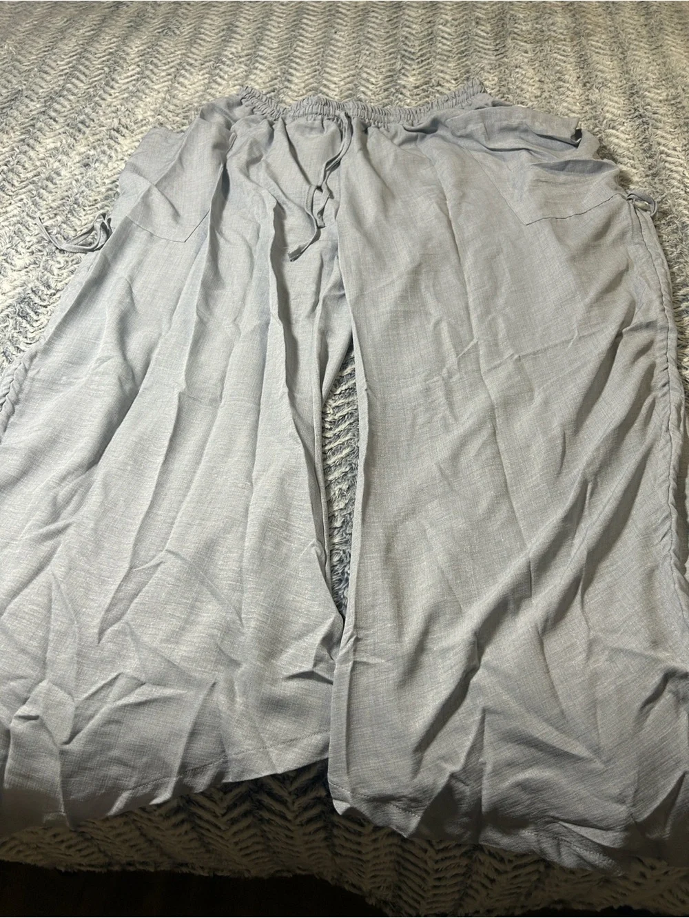 Men's Wide-Leg Drawstring Pants in Khaki NWOT